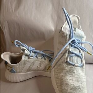 Adidas Gray Sneakers with Light Blue Accents